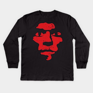 Ancient Red Tribal Mask Kids Long Sleeve T-Shirt